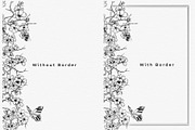 Wildflower Floral Decorative Borders, a Decorative Illustration by AW Studios (Thumbnail 3 of 11)