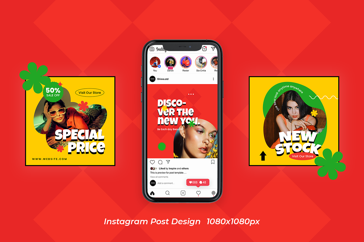 Mangoo Retro Instagram Template, a Social Media Template by Shinra Labs (Photo 3 of 6)