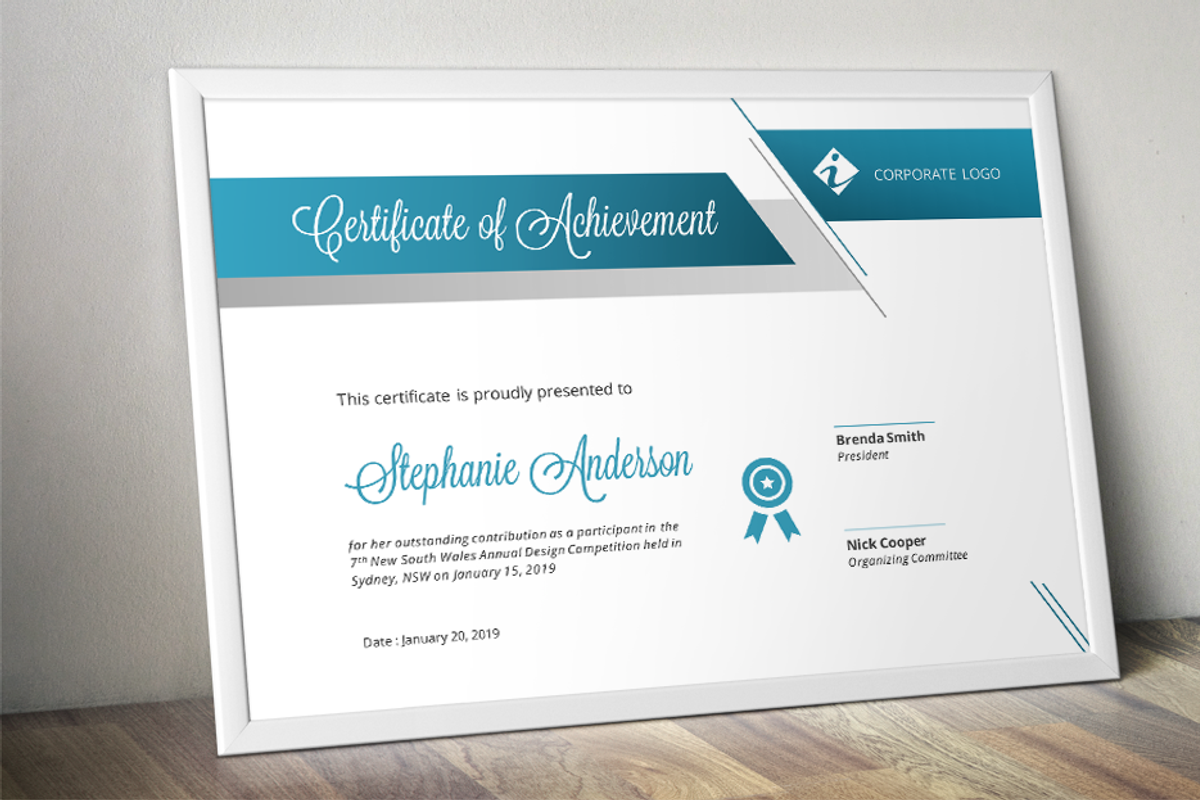 10 modern certificate docx bundle, a Stationery Template by Inkpower (Photo 8 of 10)