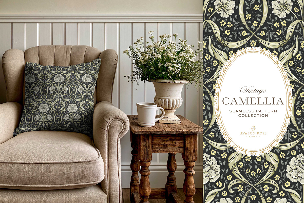 Arts & Crafts Floral Patterns Black, a Pattern Graphic by Eclectic Anthology (Photo 8 of 10)