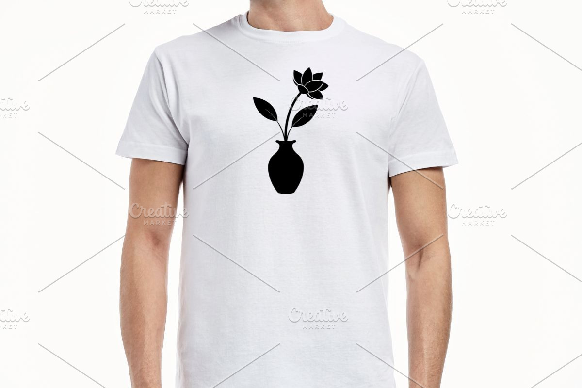 Flowers in Vase Silhouette SVG, an Object Illustration by newminddesign (Photo 6 of 10)