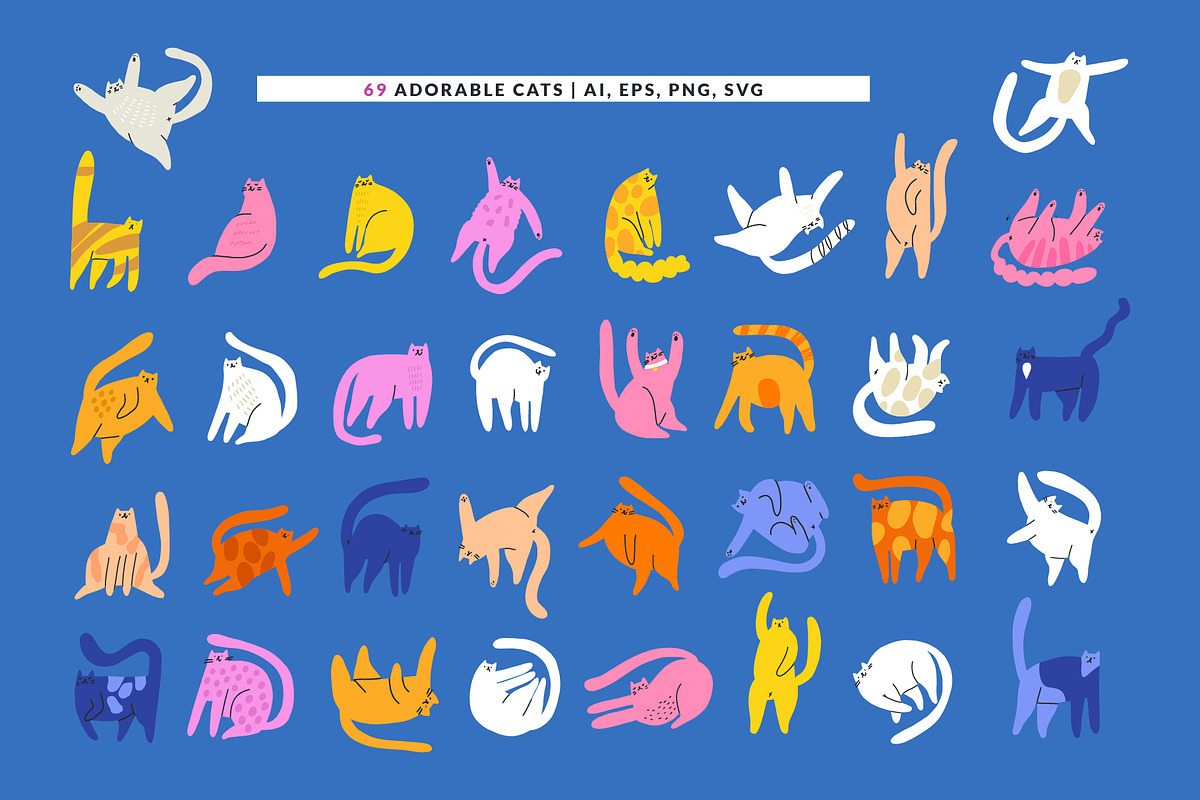 Cats & Spaces | 100% hand drawn, an Animal Illustration by Olia (Photo 3 of 12)