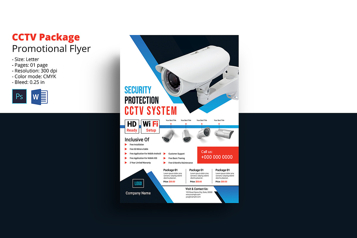 CCTV Package Promotional Flyer, a Flyer Template by Template Shop (Photo 1 of 3)