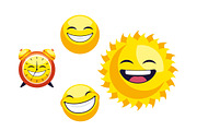 Smiling Emoji and Happy Face Set, a Templates & Theme by studiogstock (Thumbnail 3 of 3)