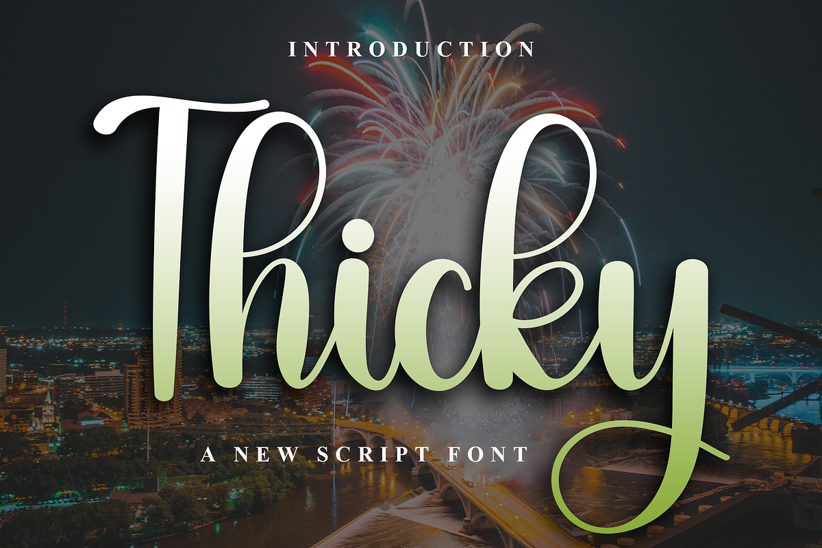 Thicky, a Handwritten Font by FreshTypeINK (Photo 1 of 8)