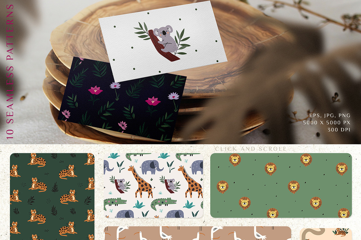 Safari Map Creator. Jungle animals, an Animal Illustration by AlekseliArt (Photo 7 of 14)
