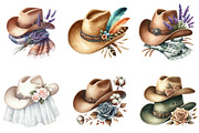 Cowboy Hat Boho Clipart, an Illustration by DreamArtGraphic (Thumbnail 6 of 6)