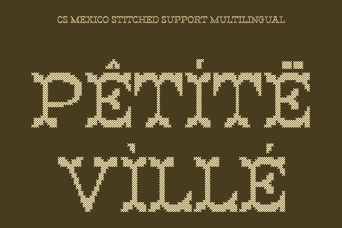 CS Mexico Stitched, a Serif Font by Craft Supply Co. (Photo 7 of 8)