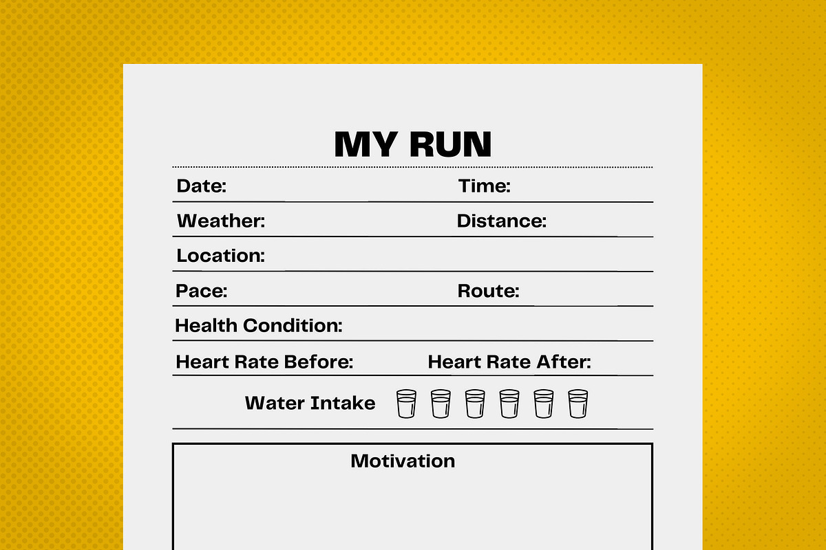 Running journal kdp template, a Magazine Template by TiveCreate (Photo 2 of 3)