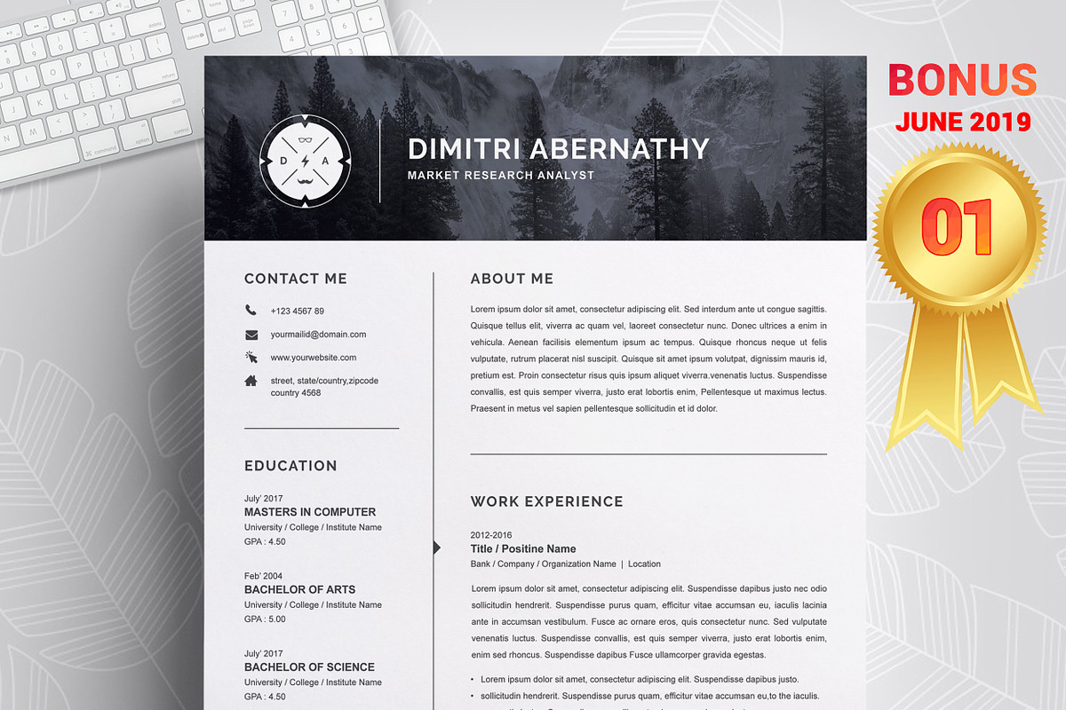 Resume/CV Bundle | 200+ for $29, a Resume Template by ResumeInventor (Photo 57 of 207)