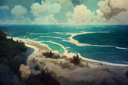 Solitary Seas - Watercolor Oceans, an Illustration by Tugcu Design Co. (Thumbnail 8 of 8)