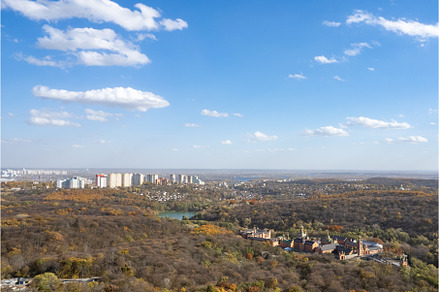 Drone scenery of Kyiv in sunny, a Nature Photo by Yaroslav Danylchenko