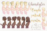 Couple portrait creator bundle, an Illustration by RivusArt (Thumbnail 6 of 8)