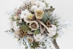 Bridal bouquet from above