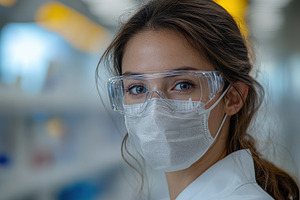 Medical professional wearing protect, a Photo by Tanuart