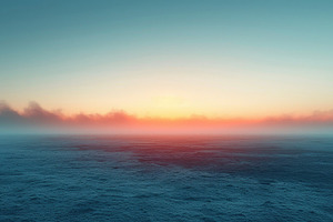 Minimal sunrise over barren landscape with soft gradient sky, an Abstract Photo by José Manuel Gelpi