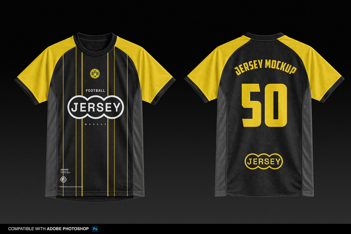 Professional Soccer Jersey Mockup, a Shirt Mockup by Irhasalfahad (Photo 5 of 8)