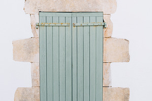 Window with green shutters stock photo containing re and aged