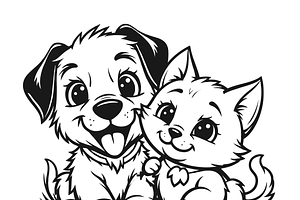 Adorable Pets Vector Graphics, a Person Illustration by CarWrap design