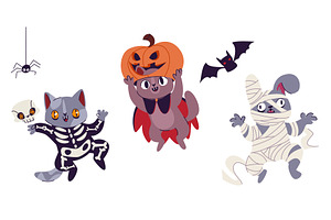Halloween pet costumes, an Animal Illustration by art PVP - market
