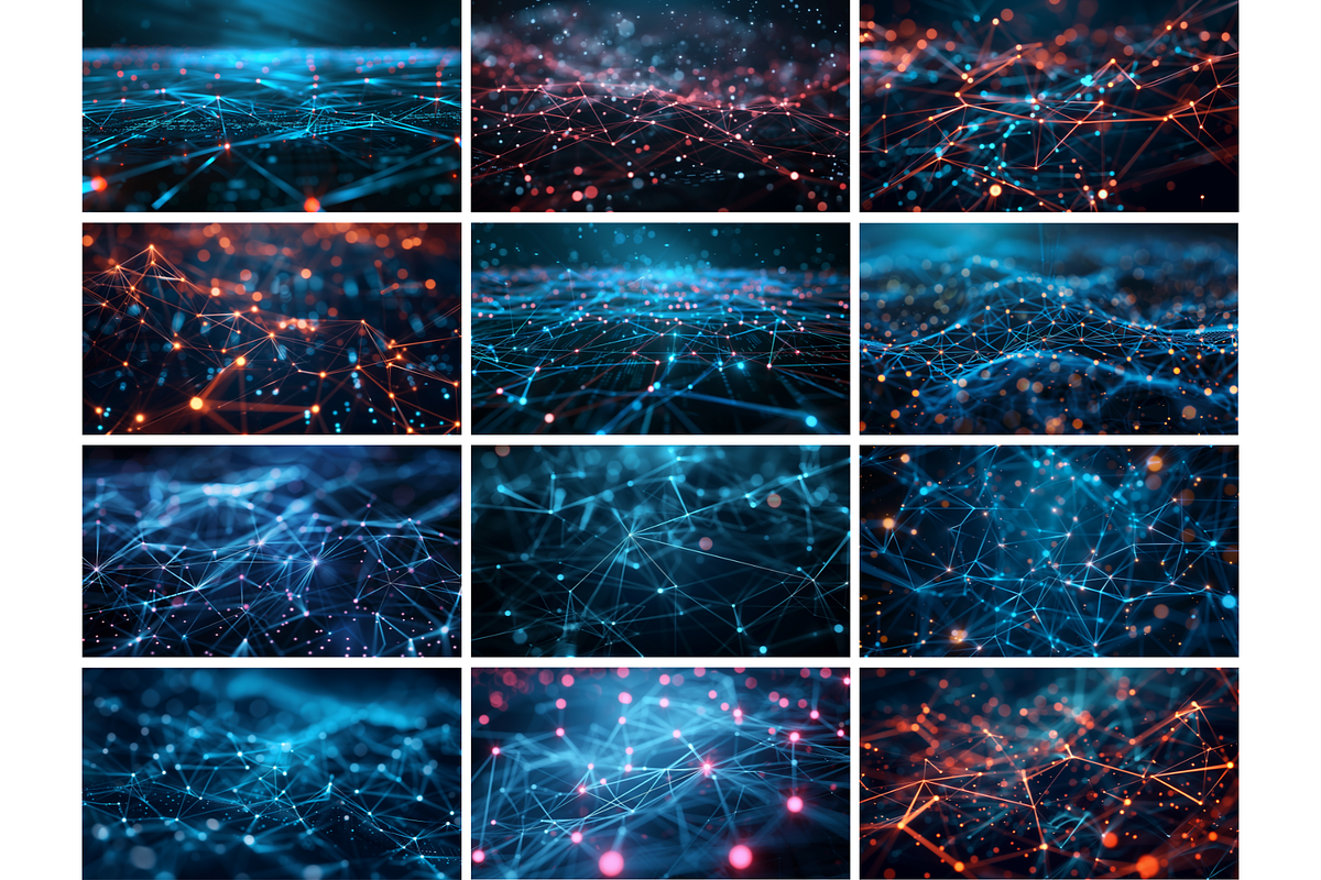 Digital Network Grid Backgrounds, a Background Graphic by MarisoArt (Photo 3 of 5)