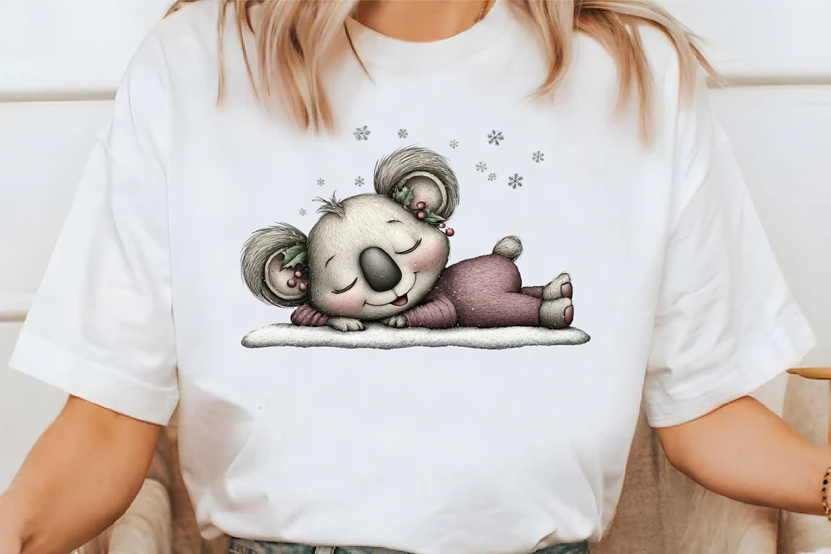 Funny Christmas Koala Clipart Bundle, an Illustration by Libby Wishes (Photo 4 of 6)