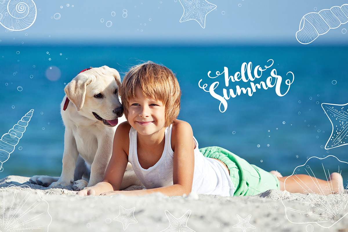 Summer sea lettering and doodle set, a Graphic by catary art (Photo 2 of 8)