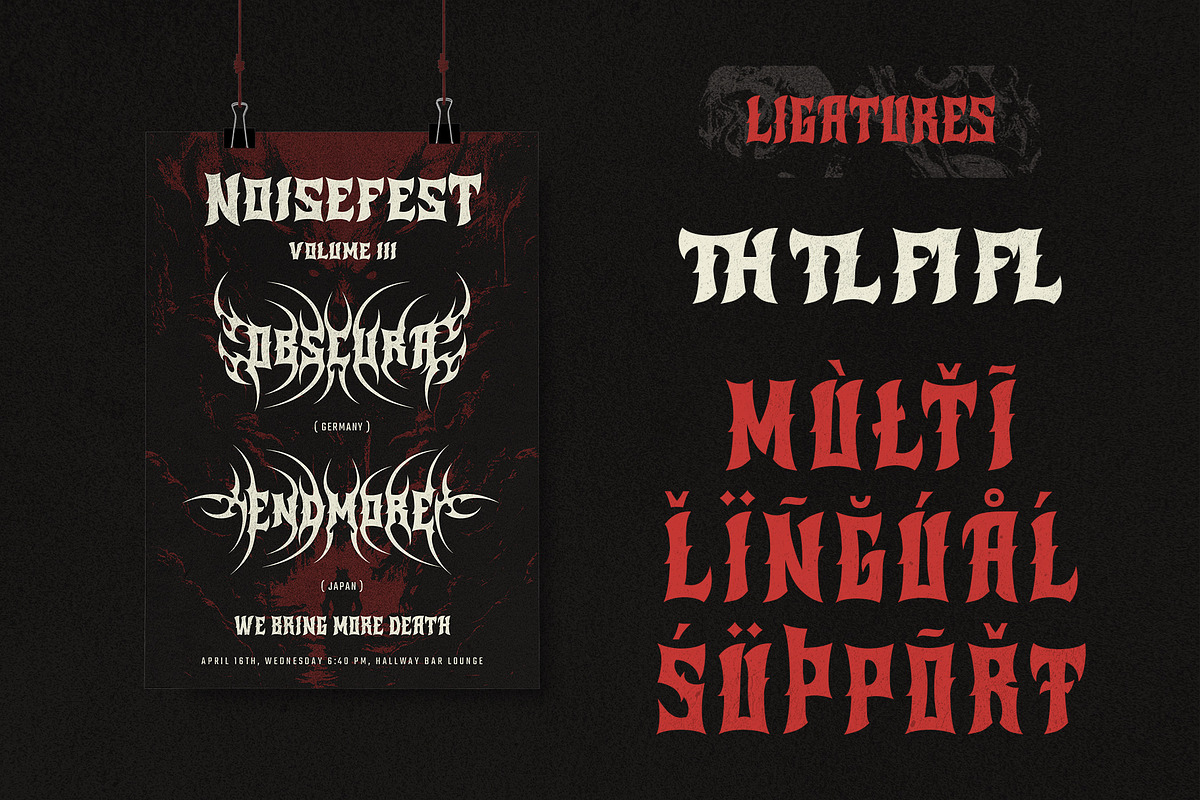 Red Band Typeface, a Blackletter Font by alit design (Photo 16 of 17)