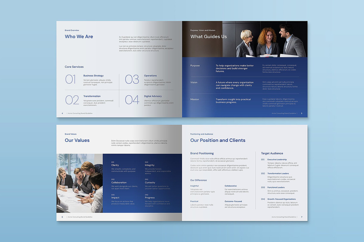 Corporate Brand Guidelines Template, a Brochure Template by BrandPacks (Photo 3 of 7)