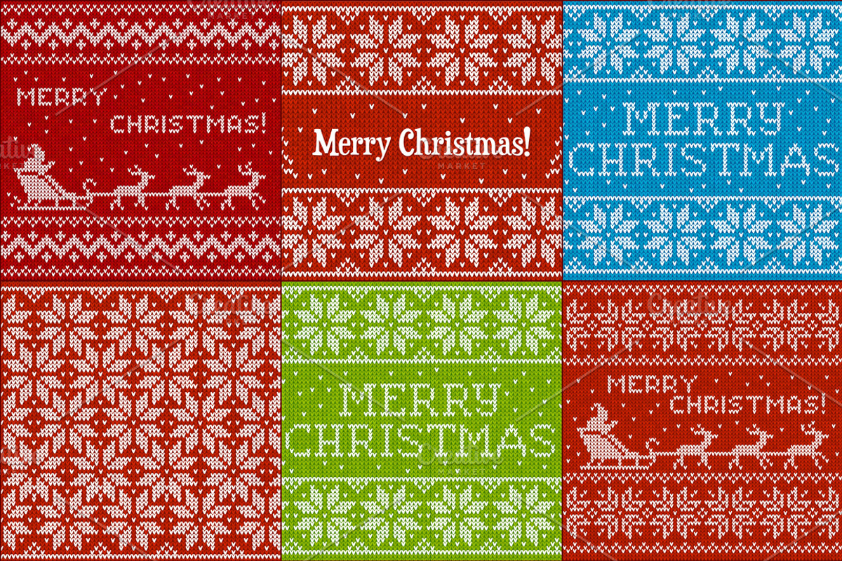 10 Merry Christmas seamless patterns preview 2