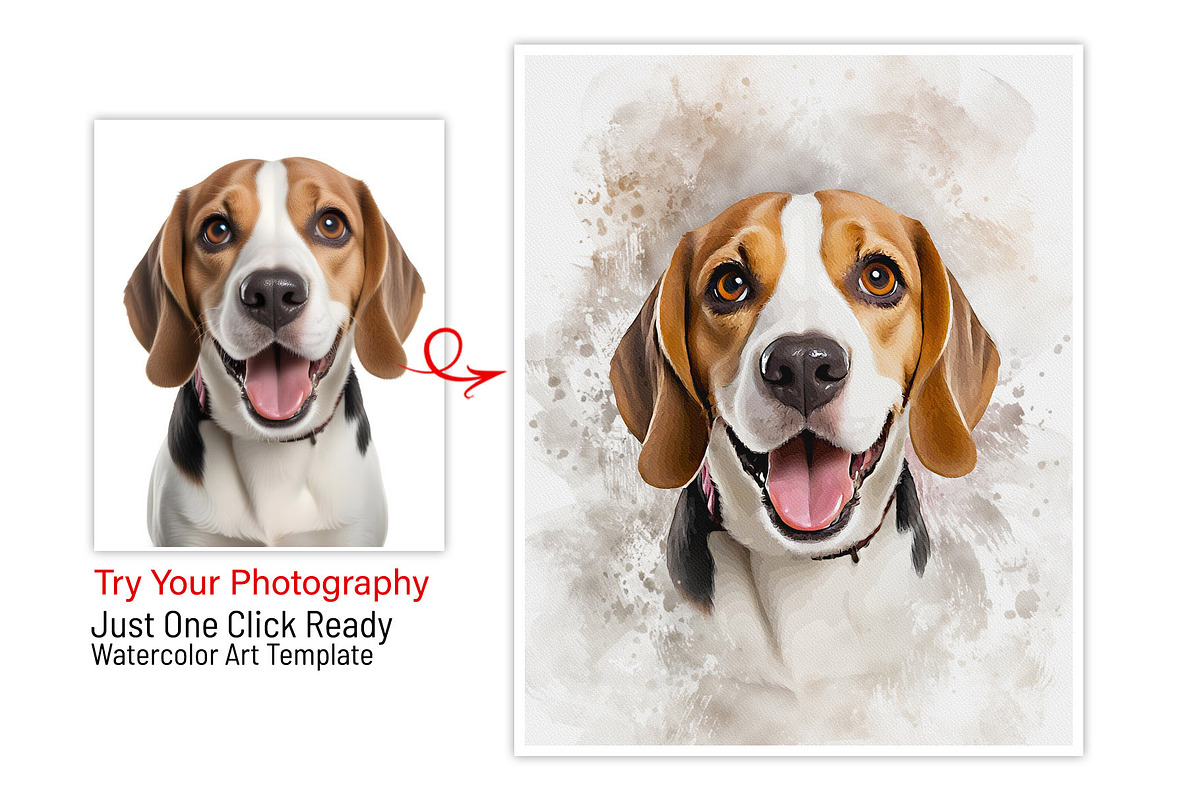 Custom Watercolor Pet Template, an Action Add-On by MRI STUDIO (Photo 3 of 23)