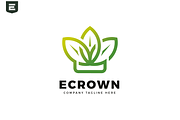 Leaf Crown Logo, a Branding & Logo Template by ehaezer (Thumbnail 1 of 4)