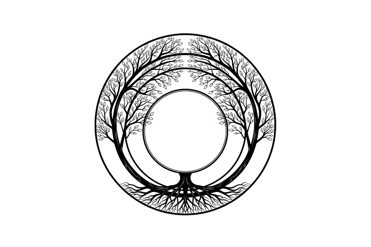 Tree of Life Circle Frame Bundle, an Illustration by Gaye Art (Photo 4 of 51)