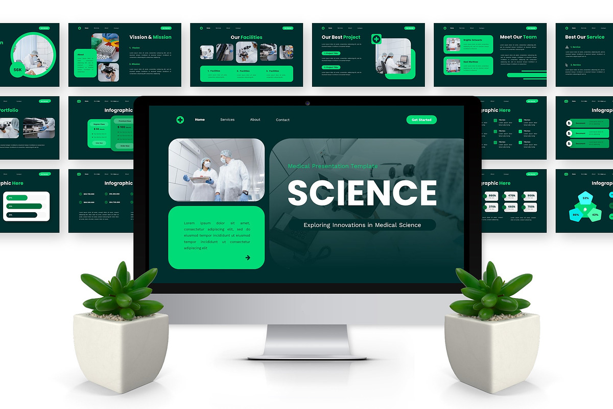 Science - Medical Powerpoint, a Presentation Template by Deepslide Studio