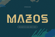 Mazos - Decorative Sans Serif Font, a Sans Serif Font by Grontype (Thumbnail 1 of 8)