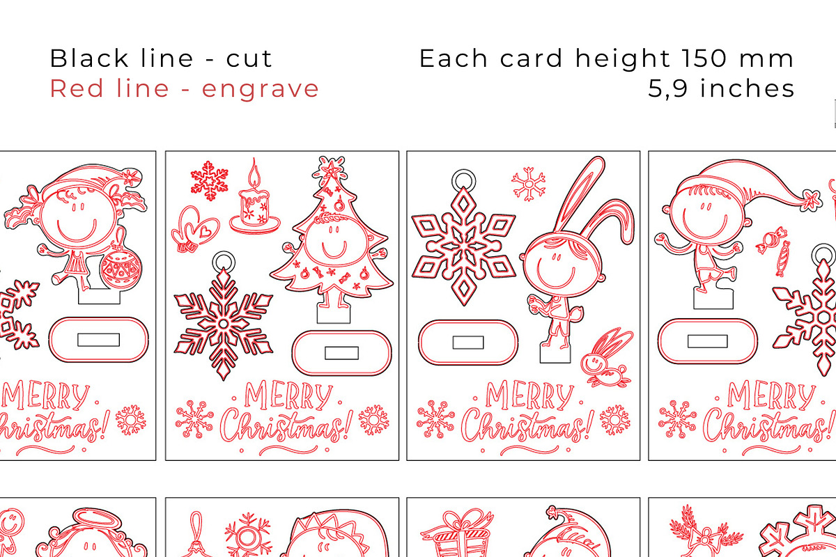 Laser Cut Christmas Cards DIY Craft, an Object Illustration by Bubert Art (Photo 3 of 6)