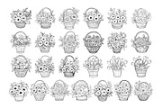 50 Flower Basket Procreate Stamps, a Brush Add-On by Procreate Sale (Thumbnail 5 of 6)