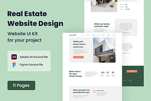 Real Estate Website Design Template, a Wireframe Template by INSPR STD
