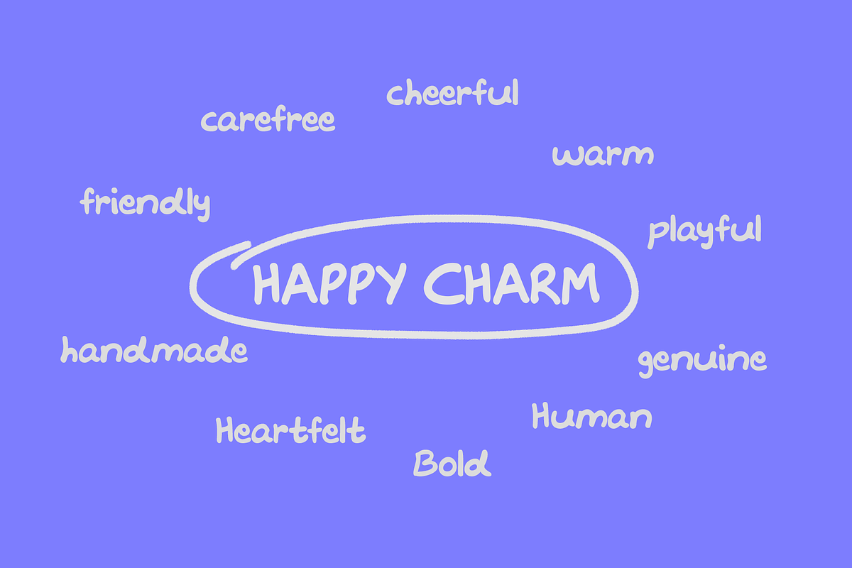 Happy Charm Handwritten Font, a Handwritten Font by Your Social Bae (Photo 5 of 7)