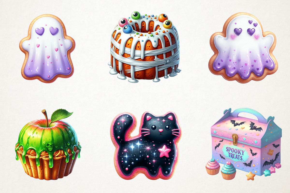 Halloween Spooky Bakery Clipart, an Illustration by RobertsArt (Photo 2 of 7)
