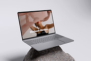 MacBook Air Mockup Set, a Wearable Device Mockup by swsi-studio (Thumbnail 3 of 6)