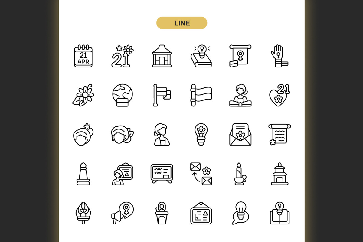 Kartini Day Icons, an Icon by Spacepixel Creative (Photo 2 of 3)