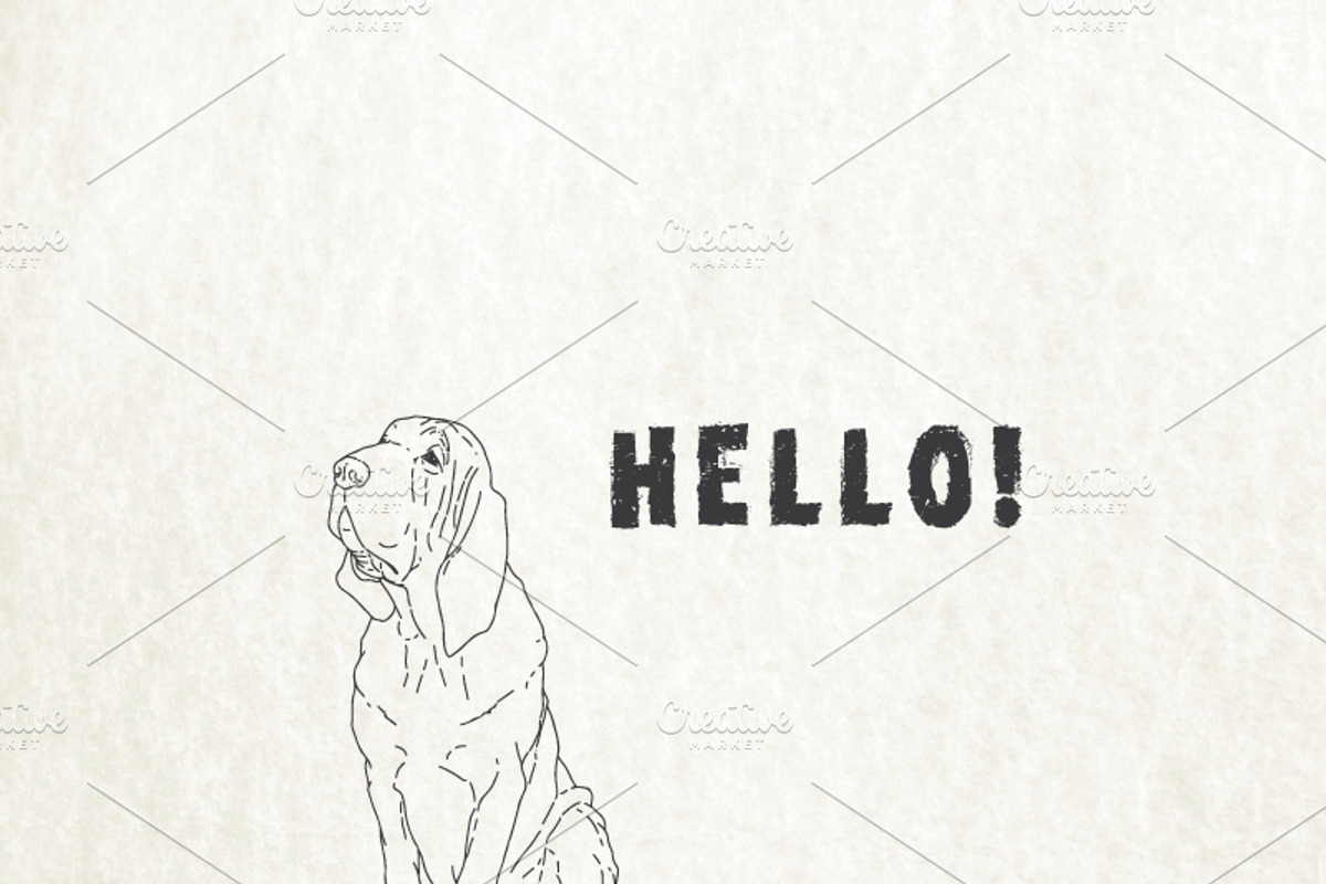 Hand Drawn Dog Breeds Vector 1, an Animal Illustration by Seaquint (Photo 3 of 3)