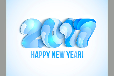 New Year 2017 greeting card., a Business Card Template by Valenty
