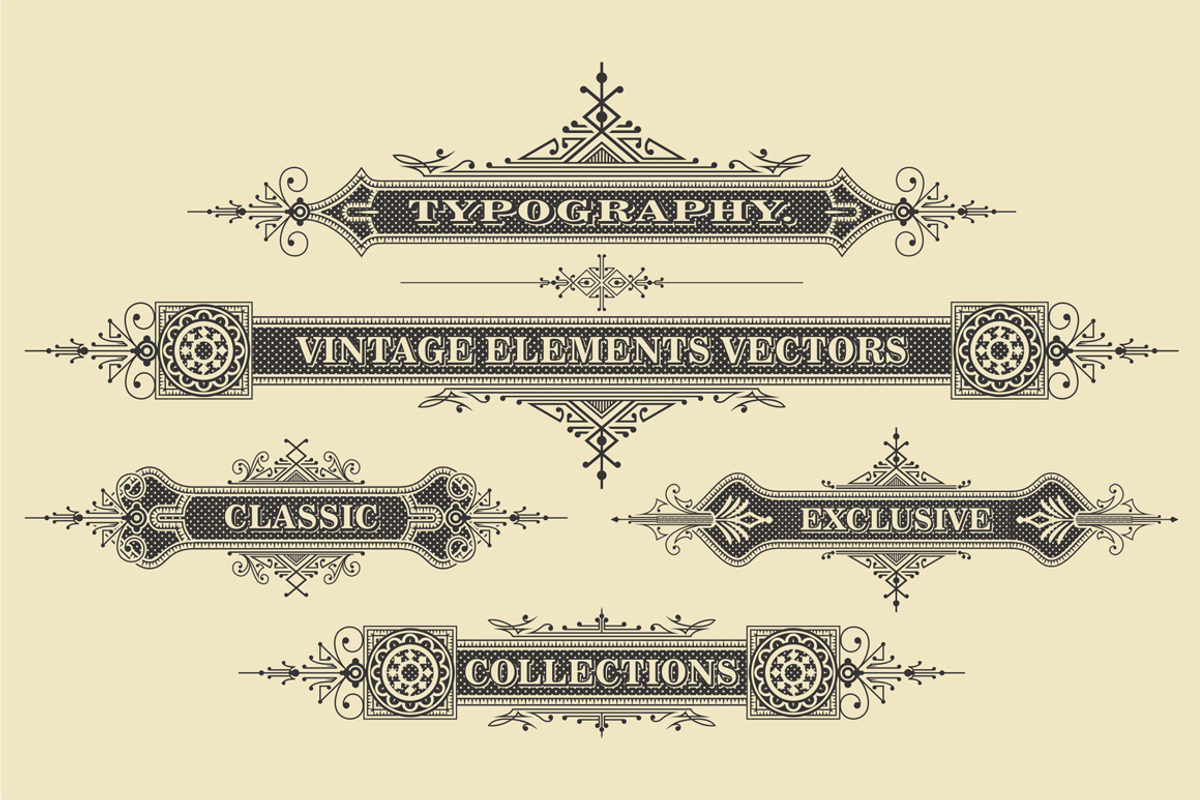 Vintage Vector Elements, an Illustration by G7 (Photo 1 of 5)