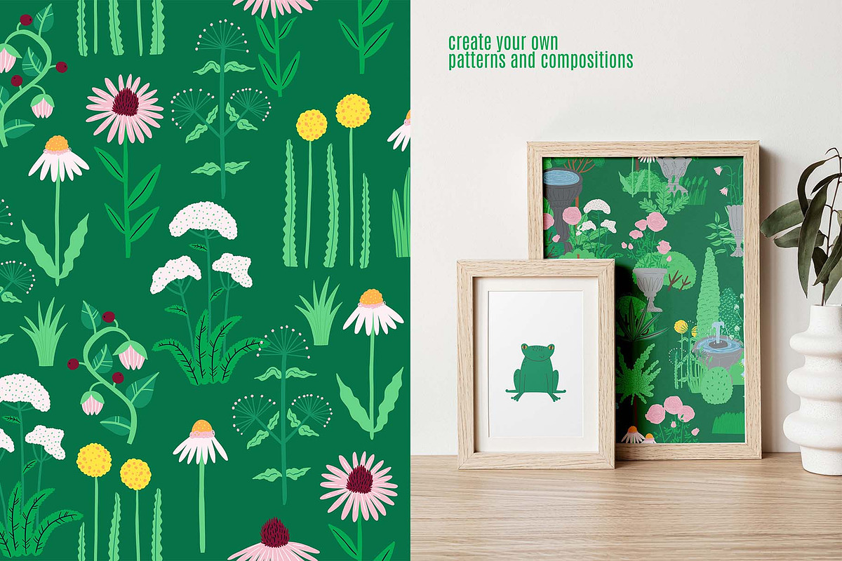 FLOWER GARDEN: plants, greenhouse, a Seasonal Illustration by Elliko shop (Photo 14 of 16)