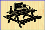 Picnic Table Puzzle Clipart Set, an Object Illustration by Designer_Momina (Thumbnail 9 of 15)