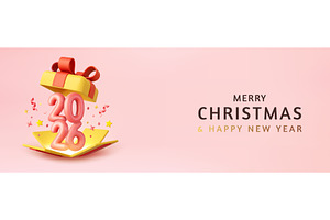3d Cute Surprise Gift Box With, an Object Illustration by ModVector