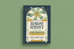 Sunday Service Flyer, a Flyer Template by Guuver