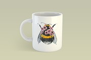 Watercolor clipart. Bee clipart png, a Decorative Illustration by KomtsyanTatyanaArt (Thumbnail 3 of 4)